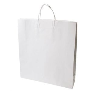 Large White Paper Carry Bags