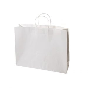 Midi Boutique White Paper Carry Bags