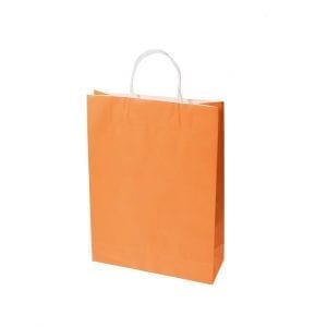 Small Citrus Orange Paper Carry Bags