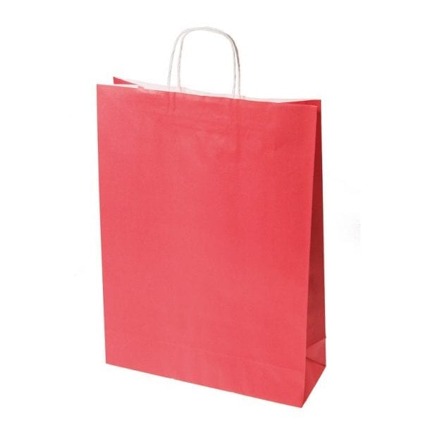 CK2222RD Midi Red Paper Carry Bags