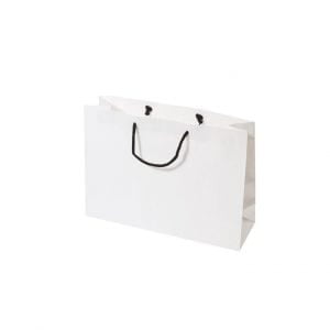 Small Boutique White Rope Handle Paper Carry Bag