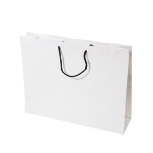 Medium Boutique White Rope Handle Paper Carry Bag