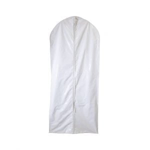 White Plastic Gown Zip Garment Bag