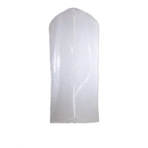 White Plastic Gown Zip Garment Bag