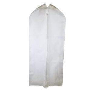 White Non Woven Gown Zip Garment Bag