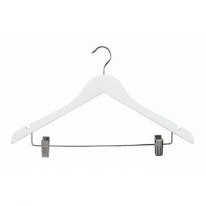 440mm White Timber Adult Combination Hangers