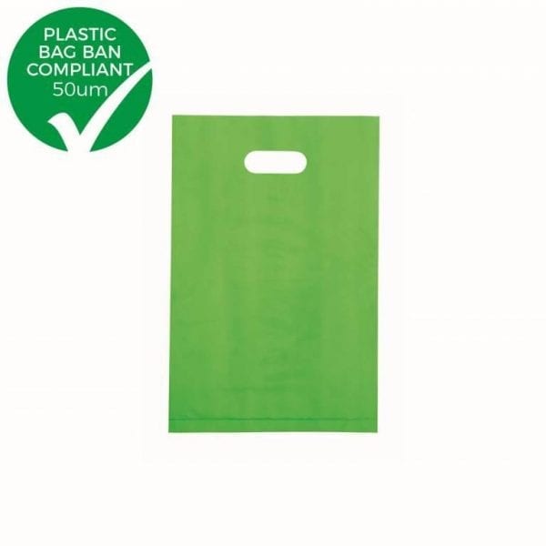LB1021LG Small Green Gloss Plastic Carry Bag
