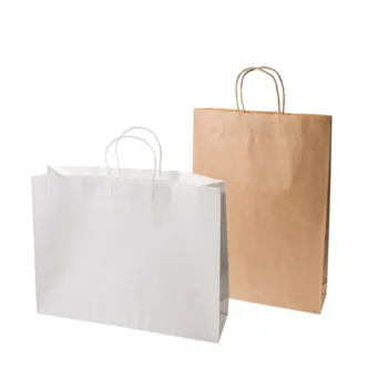 White and Kraft Paper Bags