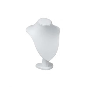 Large White Leatherette Bust