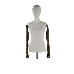 Linen Female Fabric Torso with Timber Arms