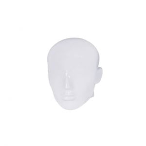 Semi-Abstract Plastic Gloss White Male Head
