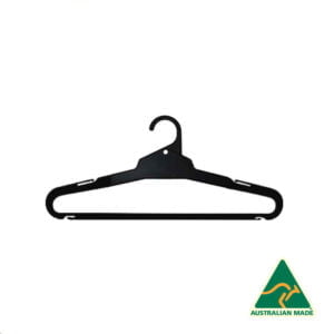 430mm Black Adult Longlife Shirt Hangers with Bar
