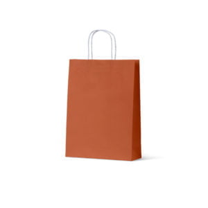 Small Burnt Orange Paper Carry Bags