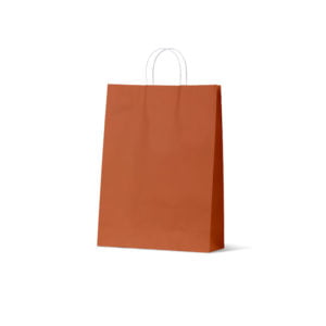 Midi Burnt Orange Paper Carry Bags