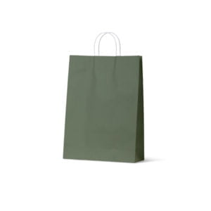 Midi Earth Green Paper Carry Bags