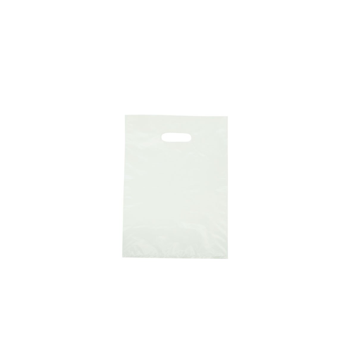 Small Bright White Plastic Bag - Apex Display
