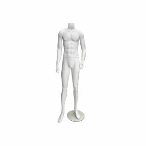 Pierre Plastic Male Mannequin –  Matte White