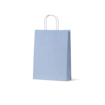 Small French Blue Paper Carry Bags