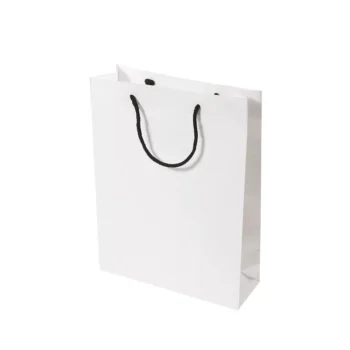 Midi White Rope Handle Paper Carry Bag