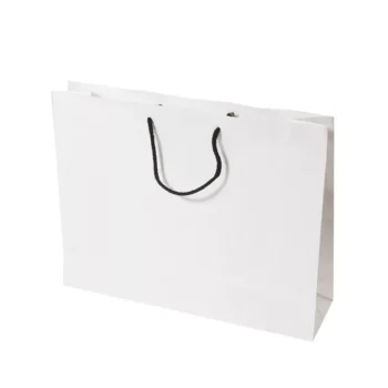 Medium Boutique White Rope Handle Paper Carry Bag
