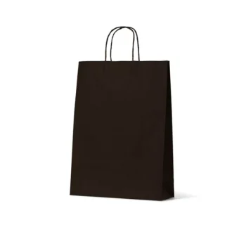Midi Black Paper Carry Bag