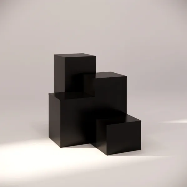 Black-Tiered-Display-Pedestal-Set