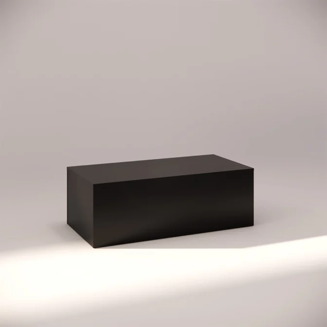 Black-Rectangular-Display-Pedestal-400mm