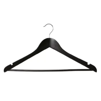 440mm Black Timber Adult Shirt Hangers