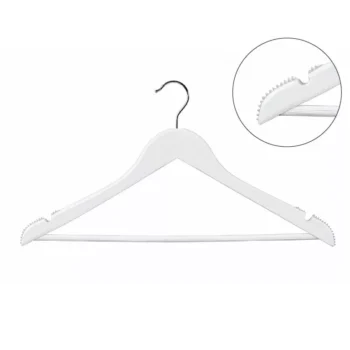 440mm White Hangers with Shoulder Grips