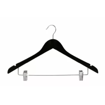 440mm Black Timber Adult Combination Hangers