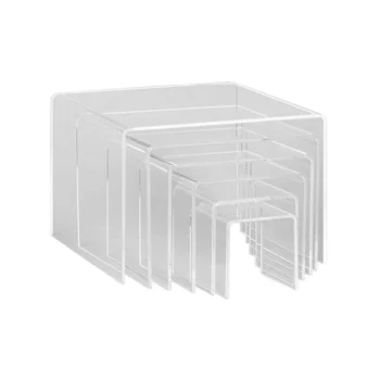 Square Acrylic Pedestals – Set of 6