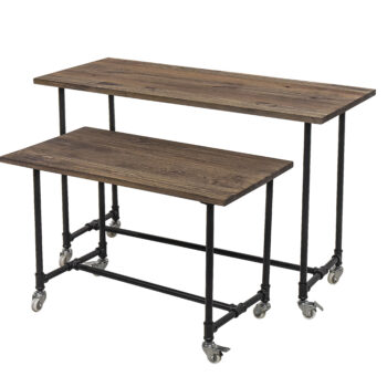 Retail Display Table – Industrial Pipe – Large – Black