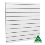 1200mm White UniSlot Slatwall Back Panel (Side Mount)