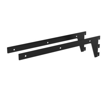 390mm Black Shelf Bracket Set