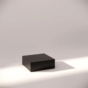 Black Small Square Display Pedestal 200mm
