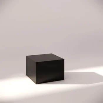 Black Small Square Display Pedestal 400mm