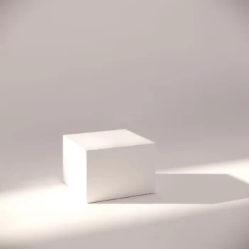 White Small Square Display Pedestal 400mm