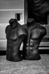 black bodyform mannequin torso