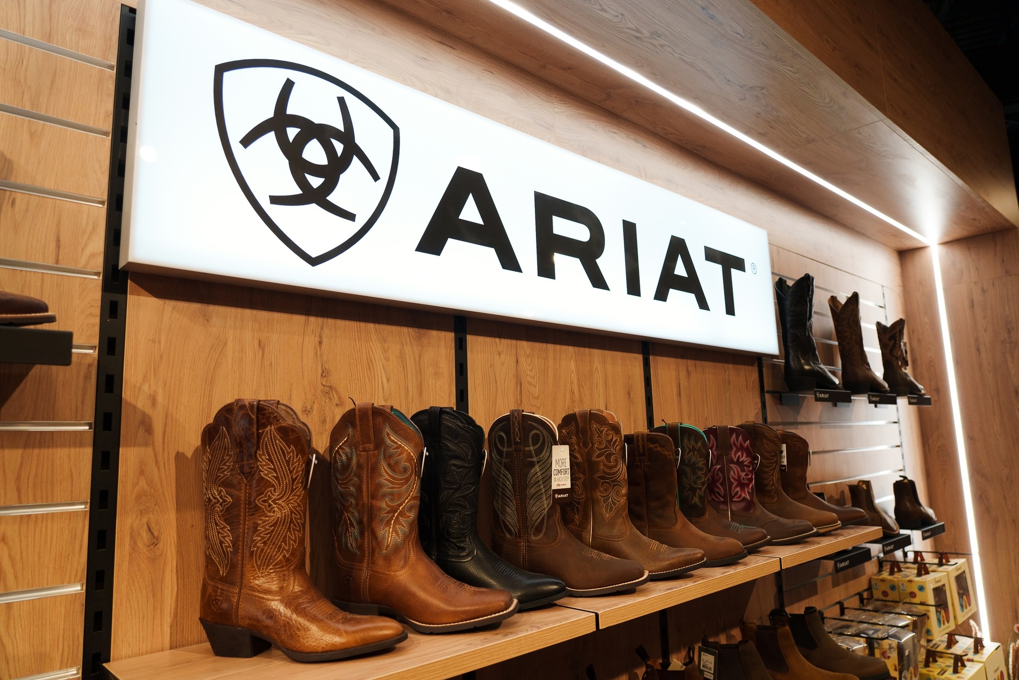Ariat Boots on display in Perth DFO store