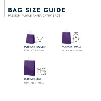 Purple Paper Bags with Twisted Handles – Passion Purple