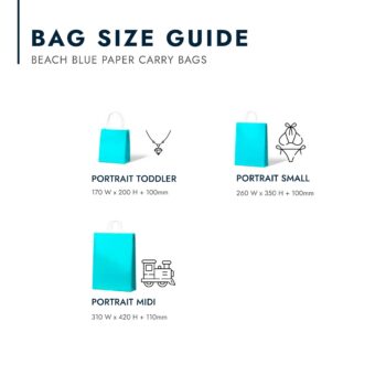 Blue Paper Bags with Twisted Handles – Beach Blue