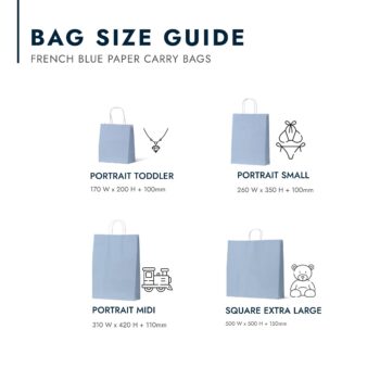 Blue Paper Bags with Twisted Handles – French Blue