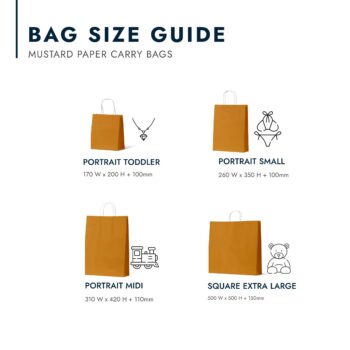 Orange Paper Bags with Twisted Handles – Mustard