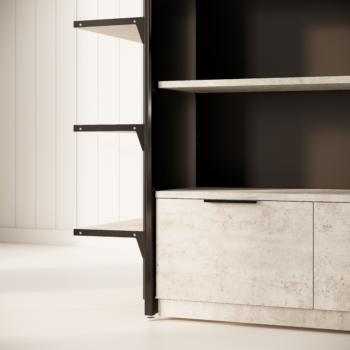 UniSlot™ Modular Gondola Kit B – Retail Shelving & Storage Display – 3100mm W x 1480mm H