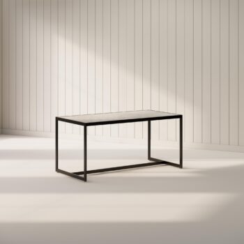 UniSlot™ Linear Display Table – Steel Frame with Timber-Finished Top