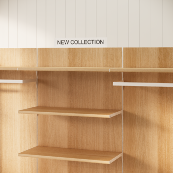 UniSlot™ Modular Gondola Kit A – Retail Shelving & Hanging Display – 3400mm W x 1480mm H