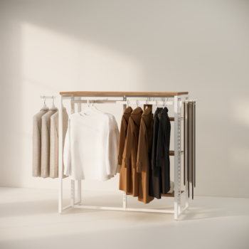 UniSlot™ H-Frame Gondola Kit B – Retail Shelving & Hanging Display – 1300mm H