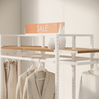 UniSlot™ H-Frame Gondola Kit D – High-Capacity Retail Hanging & Signage – 1930mm W