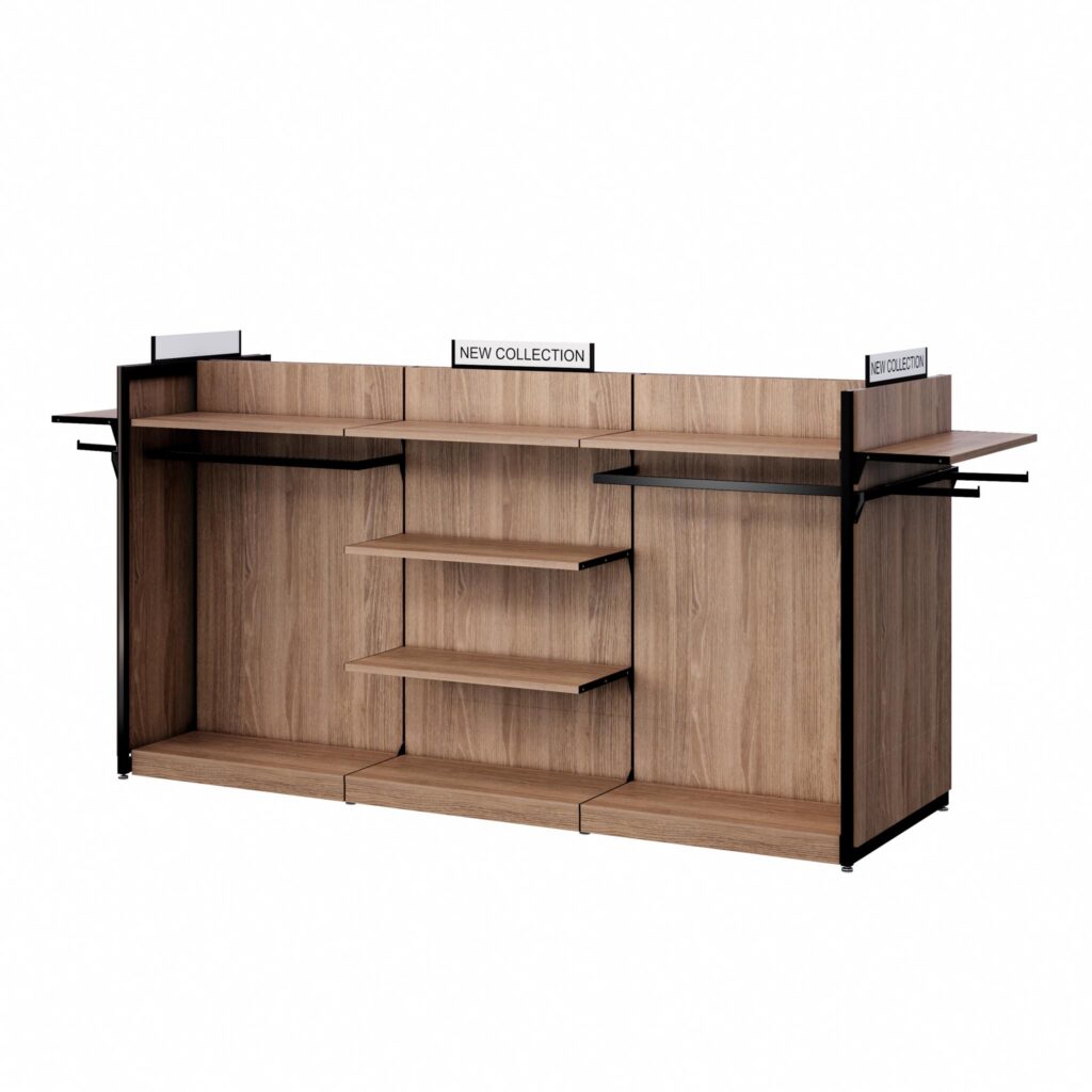 Modular Gondola Kitset A in Black and Reclaimed Wood
