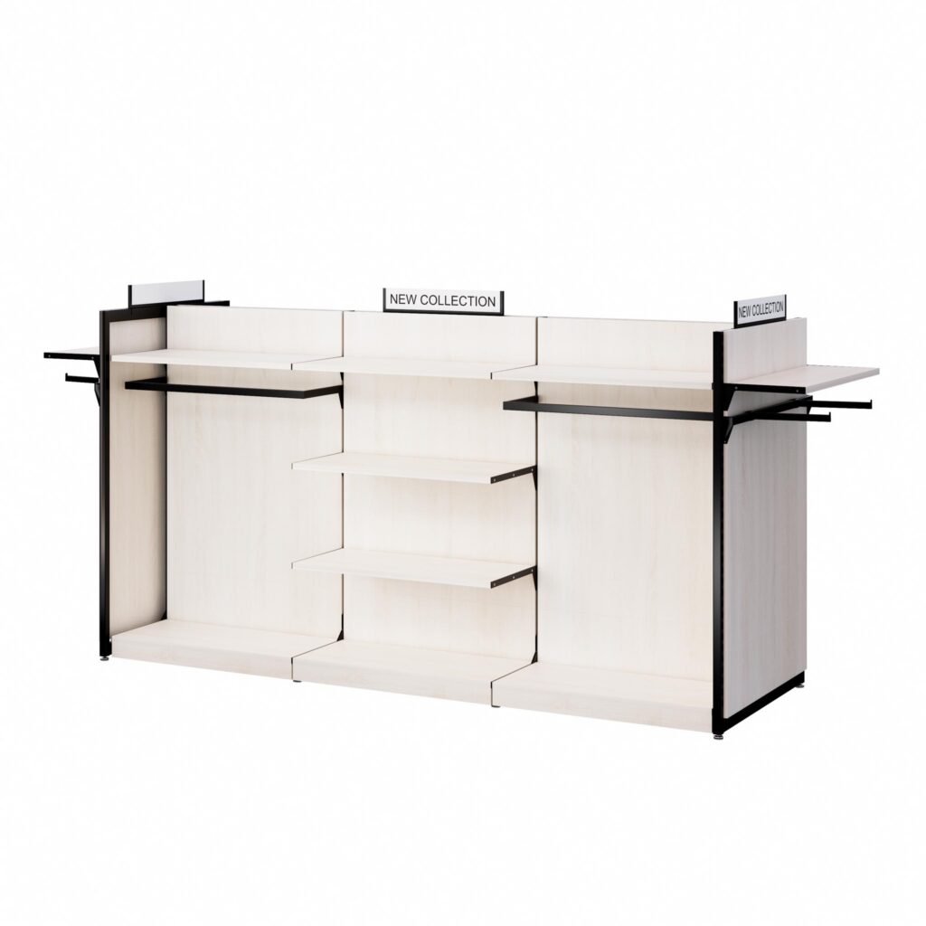 Modular Gondola Kitset A in Black and White Oak